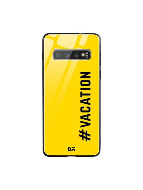 

DailyObjects Yellow & Black Vacationing Samsung Galaxy S10 Shock Absorbent Glass Case