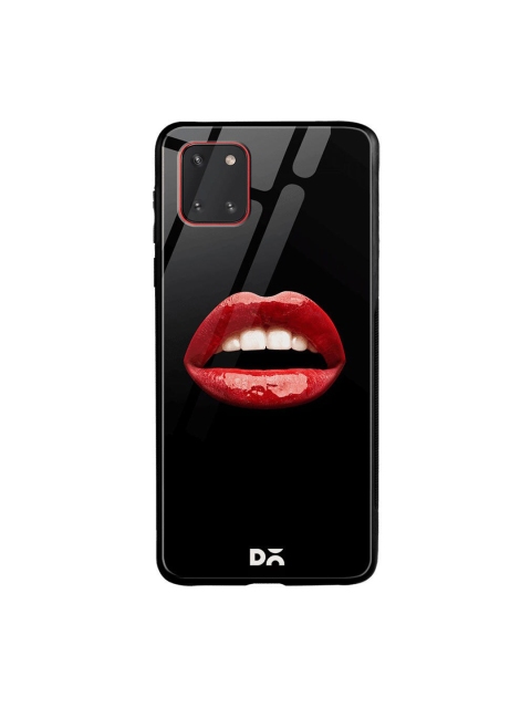 

DailyObjects Black & Red La Bouche Samsung Galaxy Note 10 Lite Shock Absorbent Glass Case, Multi