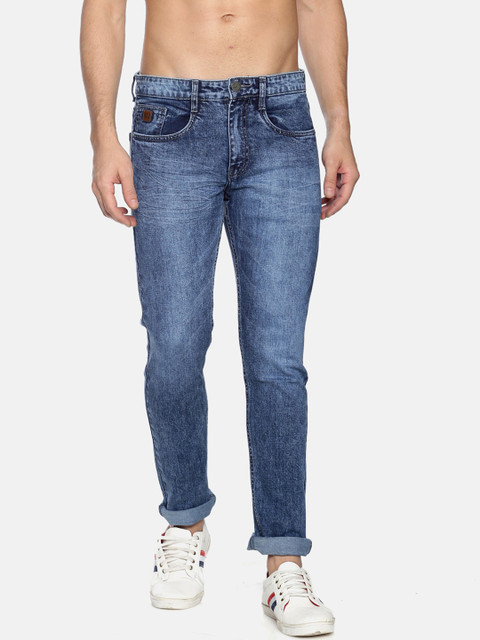 

Campus Sutra Men Blue Slim Fit Mid-Rise Clean Look Jeans