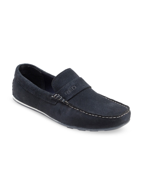 

Red Tape Men Navy Blue Leather Loafers