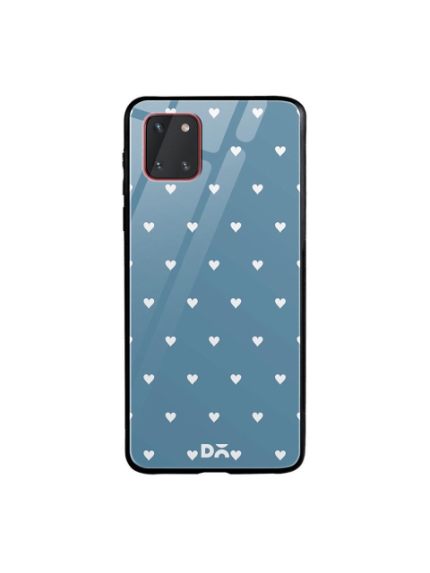 DailyObjects Blue & White Blueberry Hearts Samsung Galaxy Note 10 Lite Shock Absorbent Glass Case