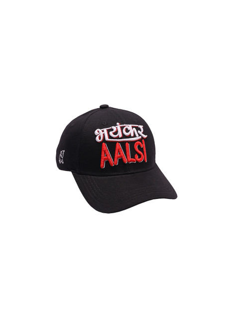 

Cap Shap Unisex Black & Red Embroidered Baseball Cap