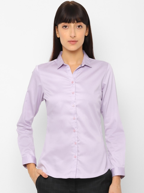 

Allen Solly Women Purple Regular Fit Solid Formal Shirt