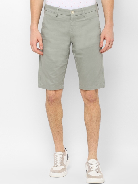 

Allen Solly Men Mint Green Solid Slim Fit Regular Shorts