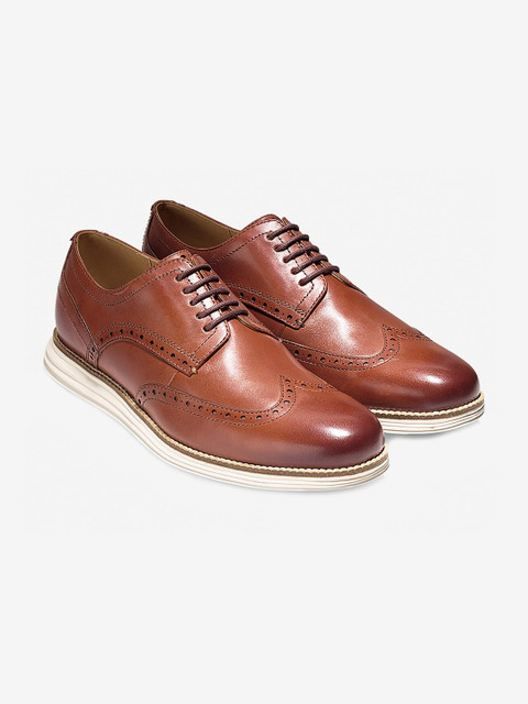 

Cole Haan Men Brown Solid Longwing Brogues