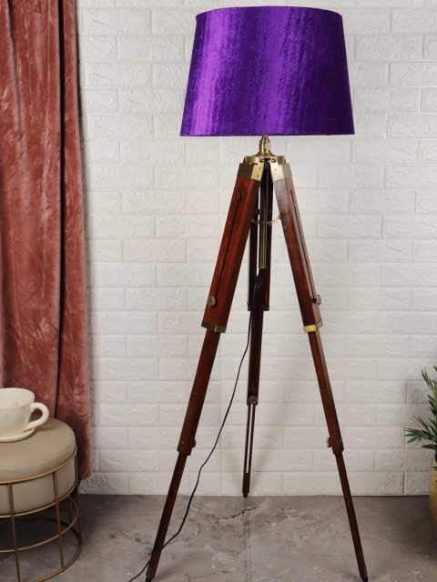 

Grated Ginger Violet Solid Handcrafted Floor Lamp with Shade
