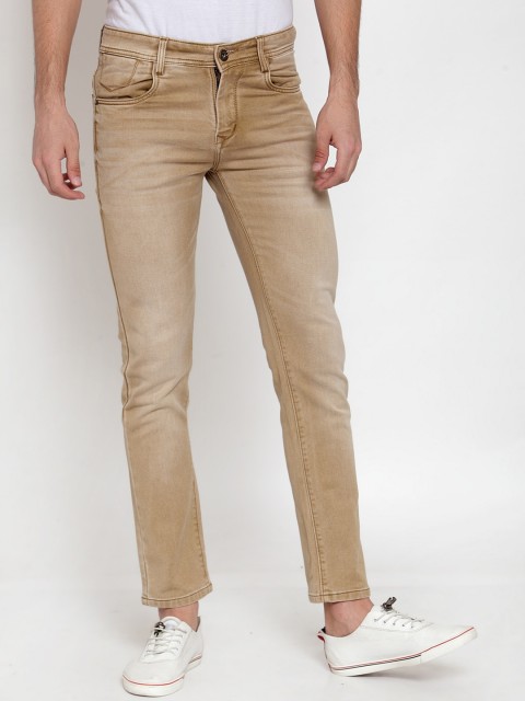 

Rodamo Men Khaki Slim Fit Mid-Rise Clean Look Stretchable Jeans