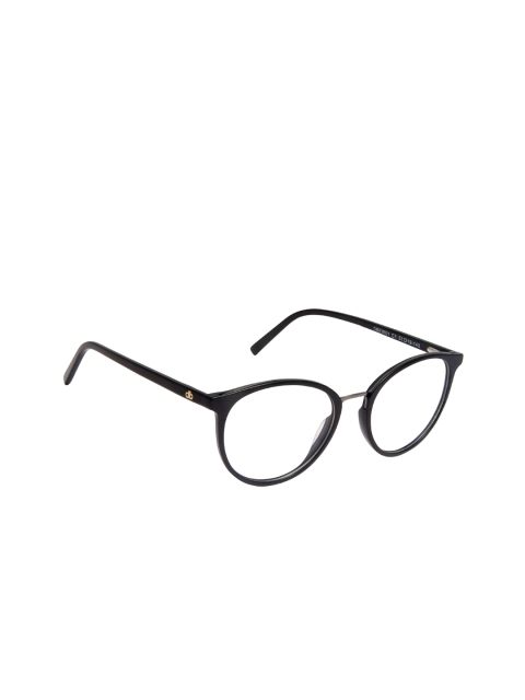 

David Blake Unisex Black Solid Full Rim Round Frames EWDB2306MK1C1