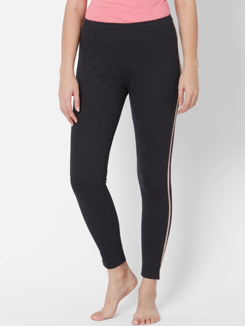 

Sweet Dreams Women Charcoal Grey Solid Lounge Pants