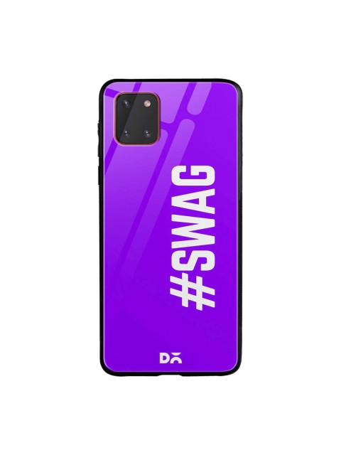 

DailyObjects Purple & White Swag Samsung Galaxy Note 10 Lite Shock Absorbent Glass Case