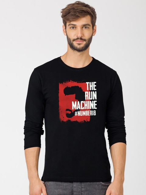 

Bewakoof Men Black & White Printed Round Neck T-shirt