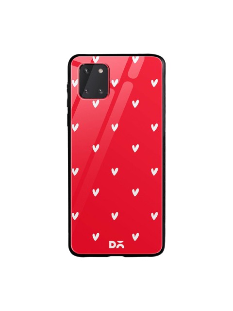 

DailyObjects Red & White Bundle Heart Scarlet Samsung Galaxy Note 10 Lite Shock Absorbent Glass Case