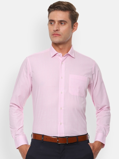 

Van Heusen Men Pink Checked Formal Shirt