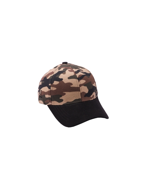 

Cap Shap Unisex Brown & Black Camouflage Printed Baseball Cap