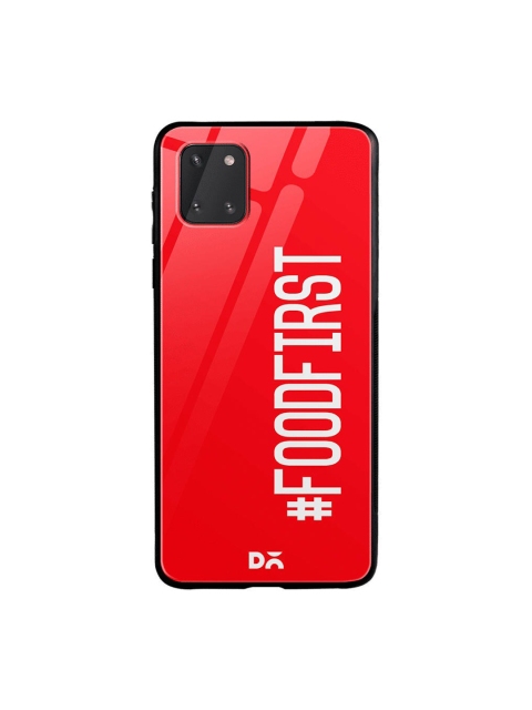 

DailyObjects Red & White Food First Samsung Galaxy Note 10 Lite Shock Absorbent Glass Case