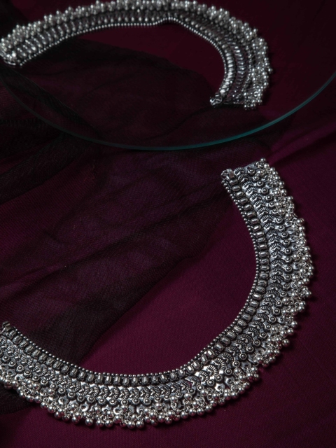 

Priyaasi German Silver Silver-Plated Handcrafted Necklace