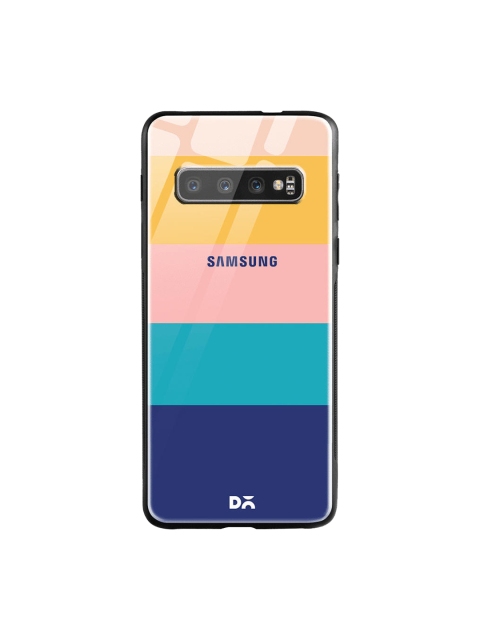 

DailyObjects Blue & Peach-Coloured Quin Samsung Galaxy S10 Shock Absorbent Glass Case