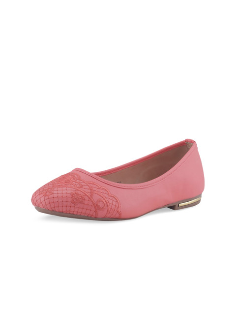 

Khadims Girls Pink Woven Design Ballerinas