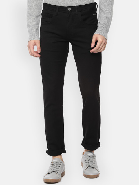 

V Dot Men Black Slim Fit Mid-Rise Clean Look Jeans