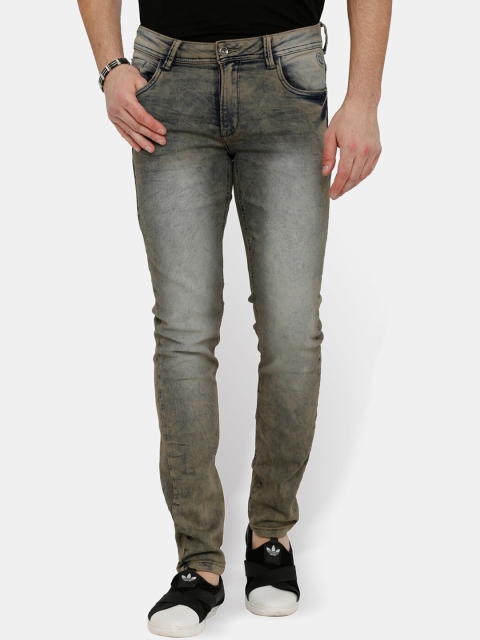 

Rex Straut Jeans Men Olive Green Slim Fit Mid-Rise Clean Look Stretchable Jeans