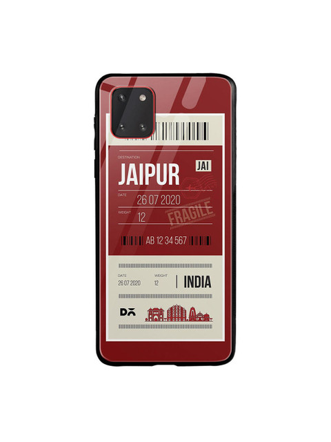 

DailyObjects Maroon & White Jaipur City Tag Samsung Galaxy Note 10 Lite Shock Absorbent Glass Case
