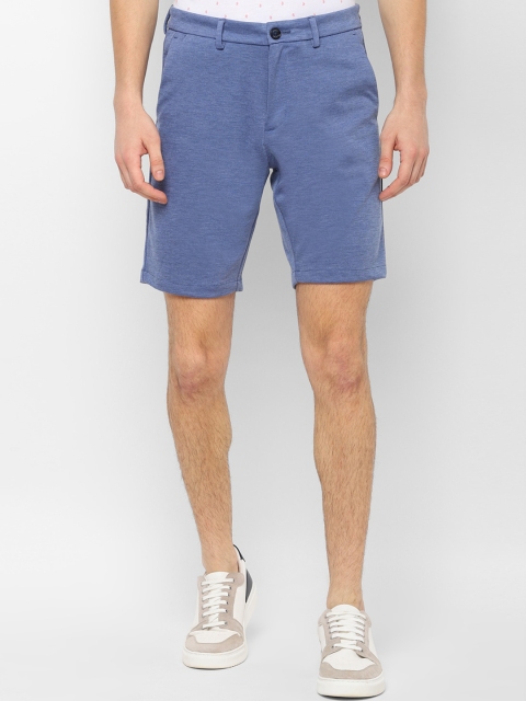 

Allen Solly Men Blue Solid Slim Fit Regular Shorts