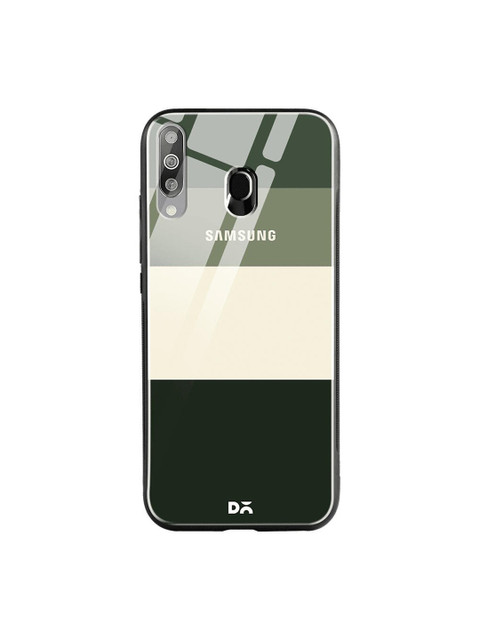 

DailyObjects Green & Off-White Quad Samsung Galaxy M30 Shock Absorbent Glass Case