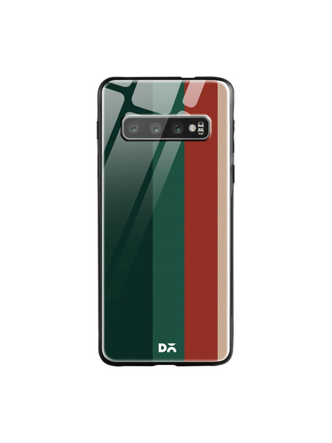 

DailyObjects Green & Red Vertical Samsung Galaxy S10 Shock Absorbent Glass Case