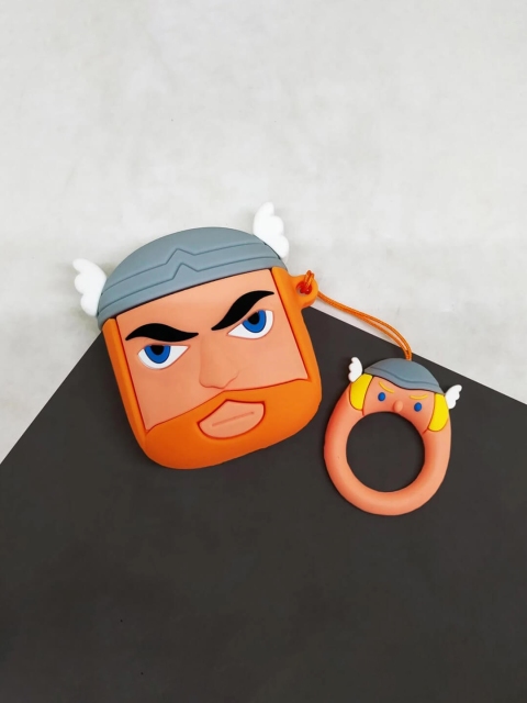 

macmerise Unisex Orange Asgardian Thor Earbuds Case