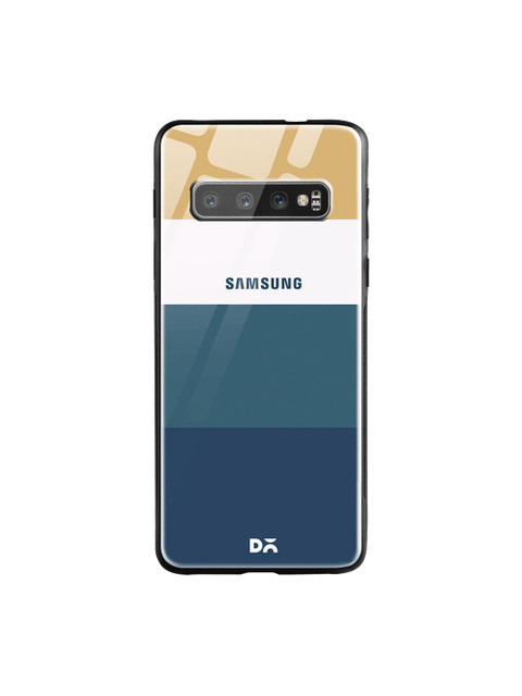 

DailyObjects Blue & Beige Subtle Quad Samsung Galaxy S10 Shock Absorbent Glass Case