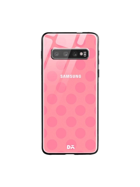 

DailyObjects Pink Polka Samsung Galaxy S10 Shock Absorbent Glass Case
