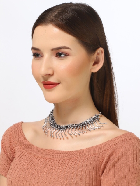

Infuzze Silver-Plated Choker Necklace