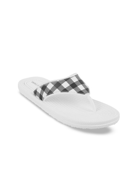 

WALKWAY Women White Printed Open Toe Flats