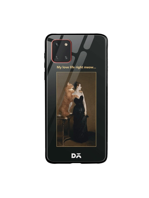 

DailyObjects Black & Brown Love Life Meow Samsung Galaxy Note 10 Lite Shock Absorbent Glass Case