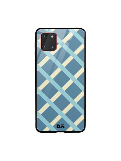 

DailyObjects Blue & White Blueberrry Diagonal Checks Samsung Galaxy Note 10 Lite Shock Absorbent Glass Case