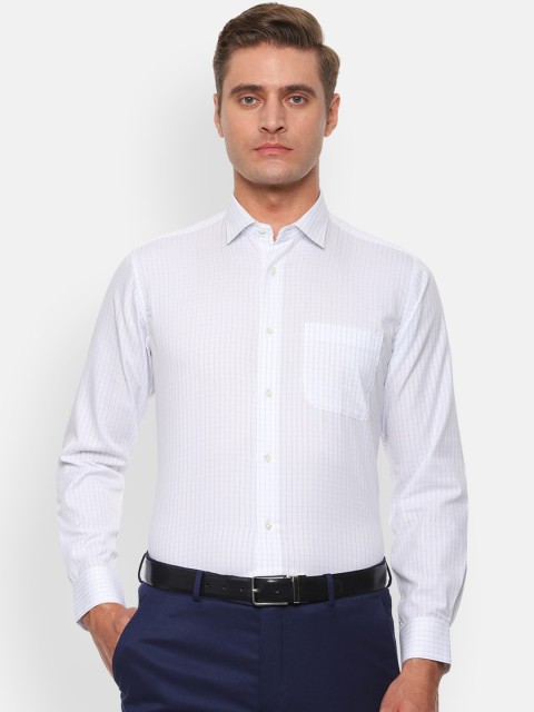 

Van Heusen Men White Regular Fit Checked Formal Shirt