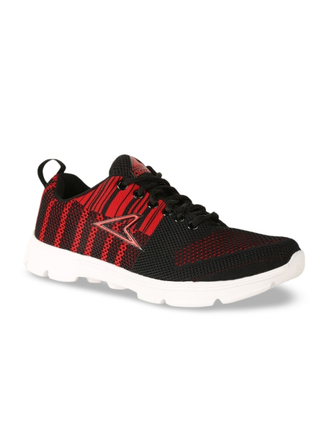 

Power Men Black & Red Mesh Running Shoes