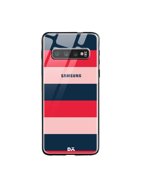 

DailyObjects Pink & Red Dark Lines Samsung Galaxy S10 Plus Shock Absorbent Glass Case