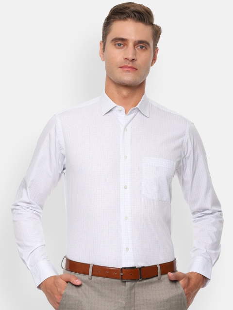 

Van Heusen Men White Regular Fit Checked Formal Shirt