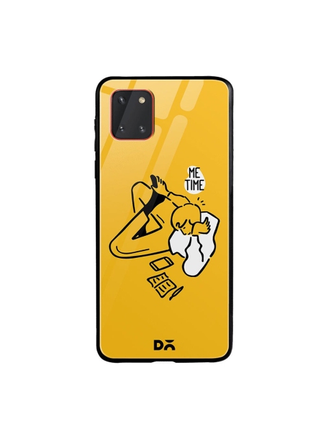 

DailyObjects Mustard Yellow & White Me Time Samsung Galaxy Note 10 Lite Shock Absorbent Glass Case