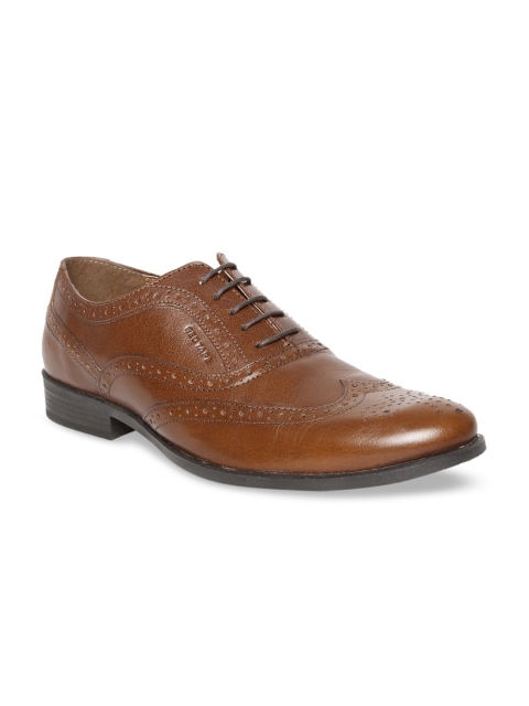 

Red Tape Men Brown Textured Leather Formal Brogues