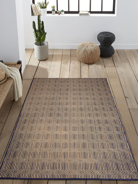 

Saral Home Black & Beige Trellis Printed Imperial Anti-Skid Carpet