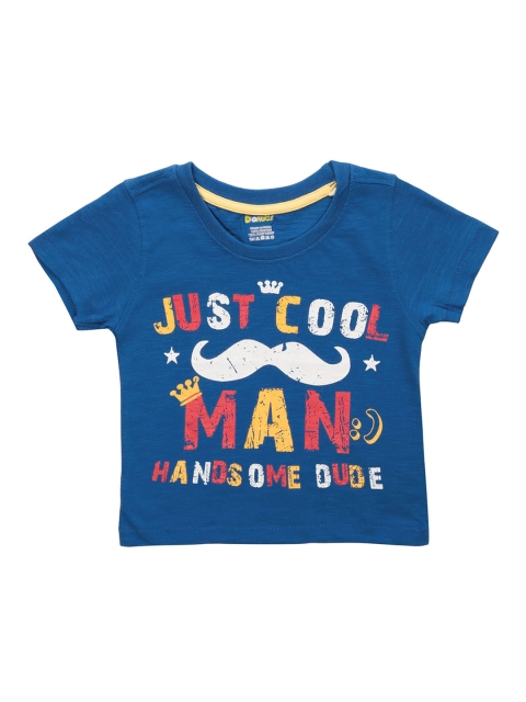 

Donuts Boys Infant Blue Printed Round Neck T-shirt