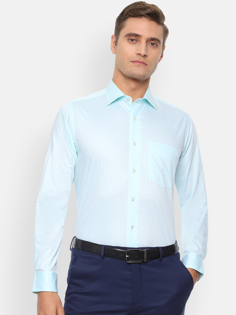 

Van Heusen Men Blue Regular Fit Solid Formal Shirt
