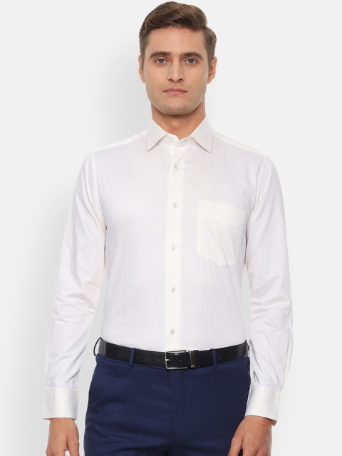 

Van Heusen Men Off-White Solid Solid Formal Shirt