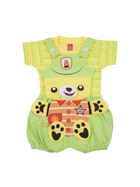 

Jb Club Boys Green Dungarees With Tshirt, Yellow