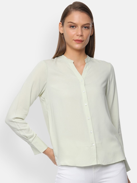 

Van Heusen Woman Green Regular Fit Solid Casual Shirt