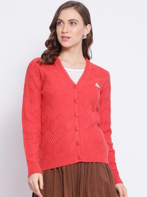 

Monte Carlo Women Pink Solid Cardigan Sweater