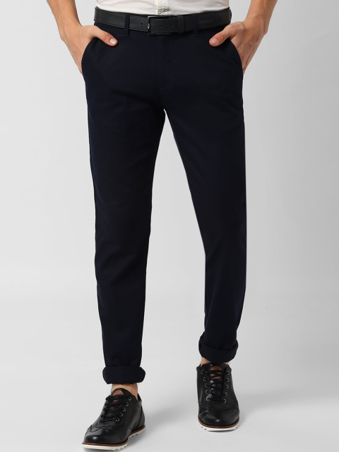 

Peter England Casuals Men Navy Blue Slim Fit Solid Regular Trousers