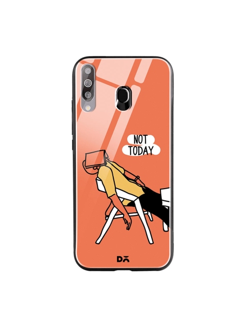 

DailyObjects Orange & Yellow Not Today Samsung Galaxy M30 Shock Absorbent Glass Case